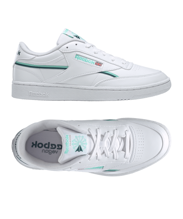 Reebok Club C 85 Vegan Weiss Grün Türkis - weiss