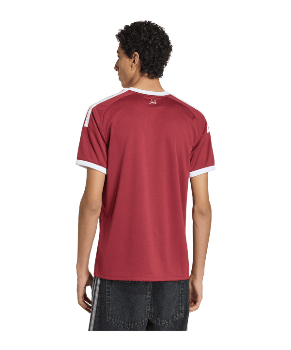 adidas QFA Qatar Maillot Home 2026 Rouge - rouge