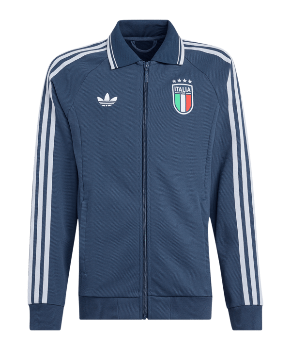 adidas Originals FIGC Italien Anthem Jacke Kids Blau - blau