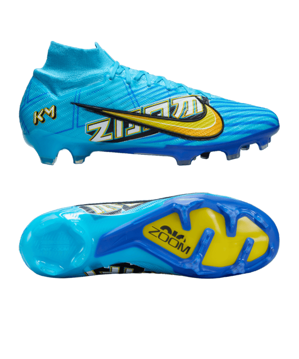 Nike Air Zoom Mecurial Superfly IX Elite FG Mbappe Signature Blau F400 - blau
