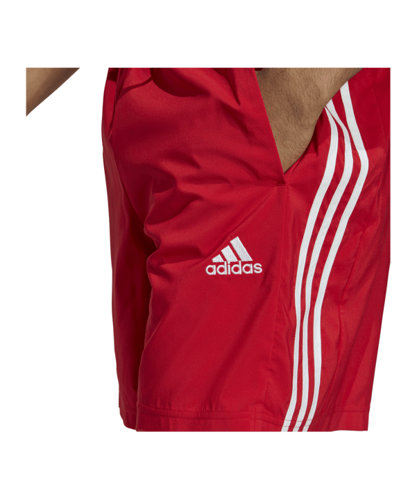 adidas 3S Chelsea Short Rot Weiss - rot