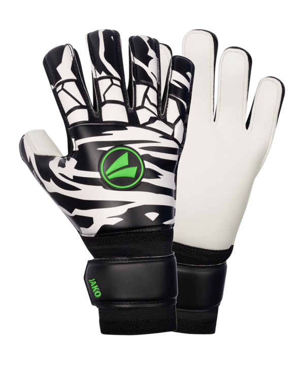 JAKO Animal Basic RC Protection Torwarthandschuhe Schwarz Weiss Grün F810 - schwarz
