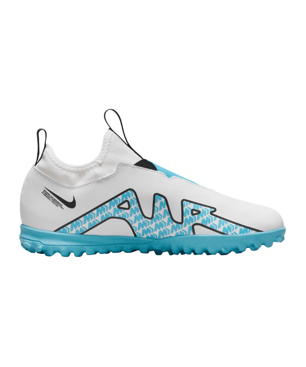 Nike Jr Air Zoom Mercurial Vapor XV Academy TF Blast Kids Weiss Blau Pink F146 - weiss