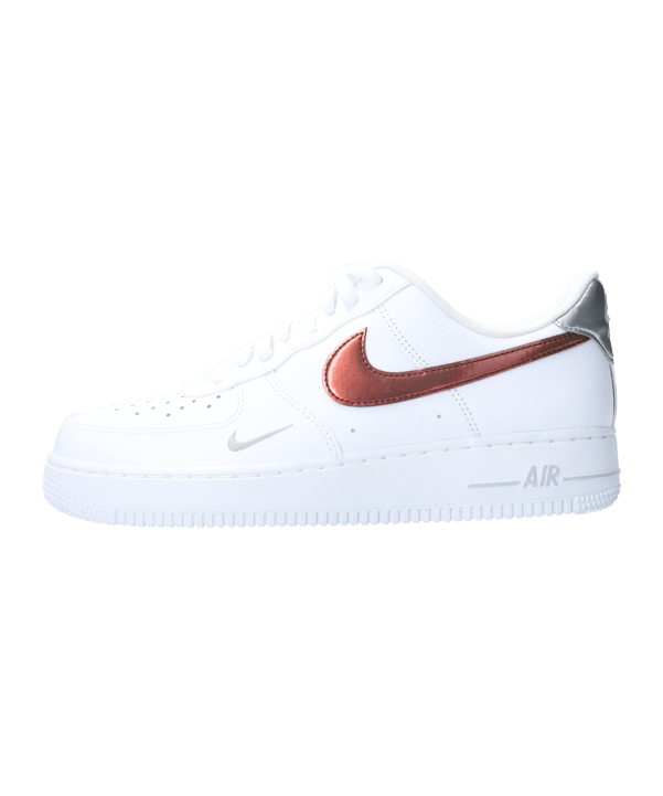 Nike Air Force 1 07 Weiss Rot Grau F100 - weiss