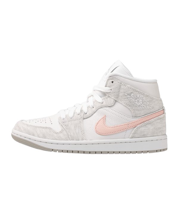 Jordan Air 1 Mid SE Damen Weiss Grau Rosa F001 - weiss