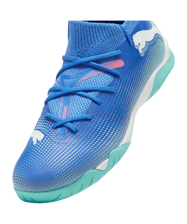 PUMA FUTURE 7 Match IT Halle Mid Formula Jr Kids Blau Weiss F01 - blau