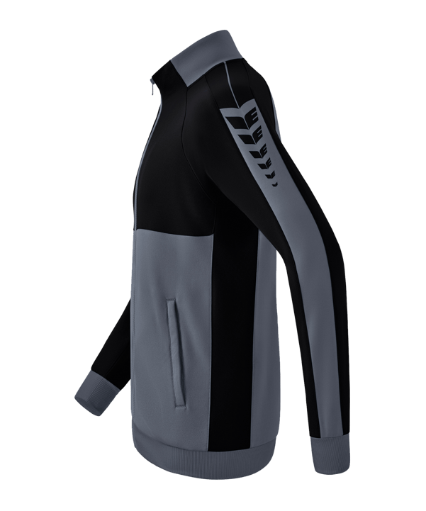 Erima Six Wings Trainingsjacke Grau Schwarz - grau