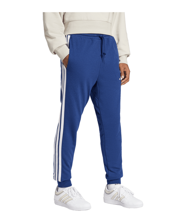 adidas Essentials 3 Stripes French Jogginghose - blau
