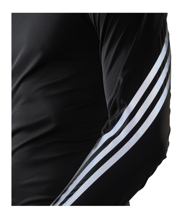 adidas Run Icon Full Reflective 3-Stripes Sweatshirt T-Shirt Noir ...