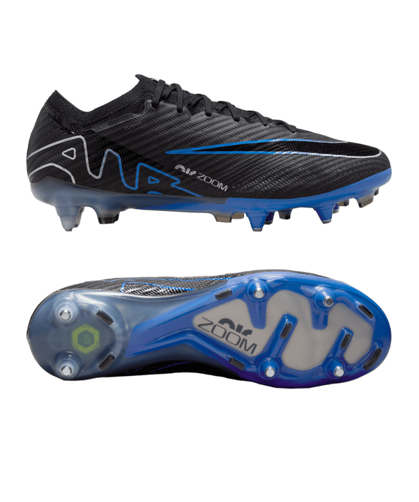 Nike Air Zoom Mercurial Vapor XV Elite SG-Pro AC Shadow Schwarz Silber Blau F040 - schwarz