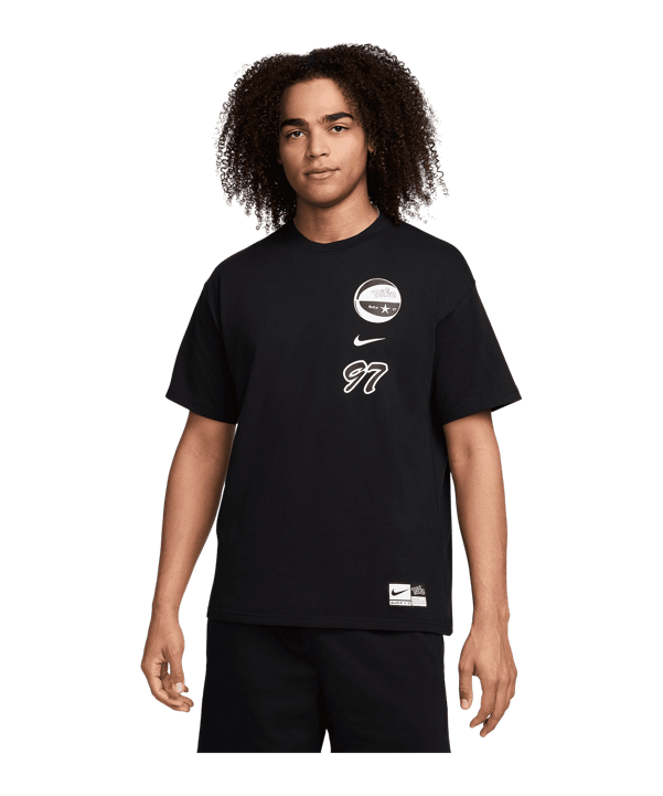 Nike Off Court M90 Basketball T-Shirt Schwarz F010 - schwarz