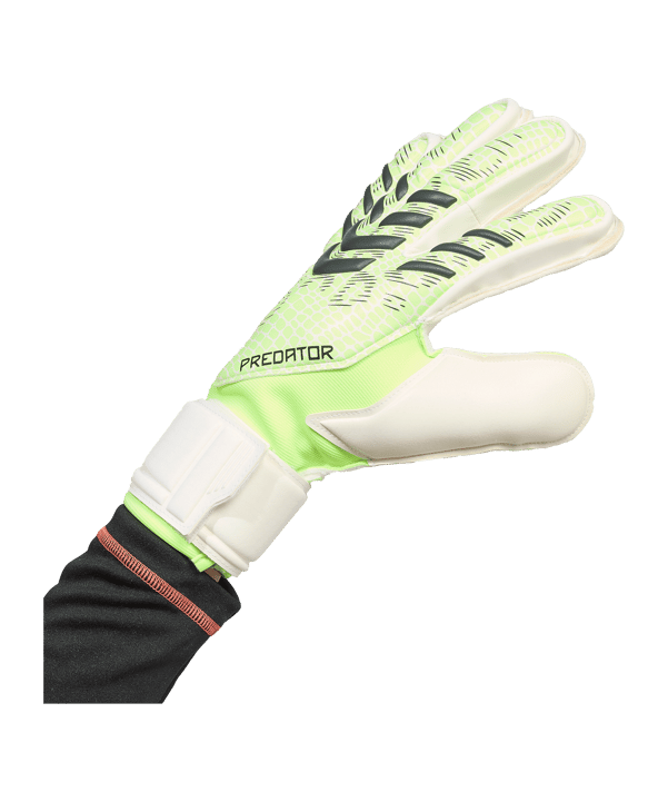 adidas Predator Match Fingersave Torwarthandschuhe Radiant Blaze Grün - gruen