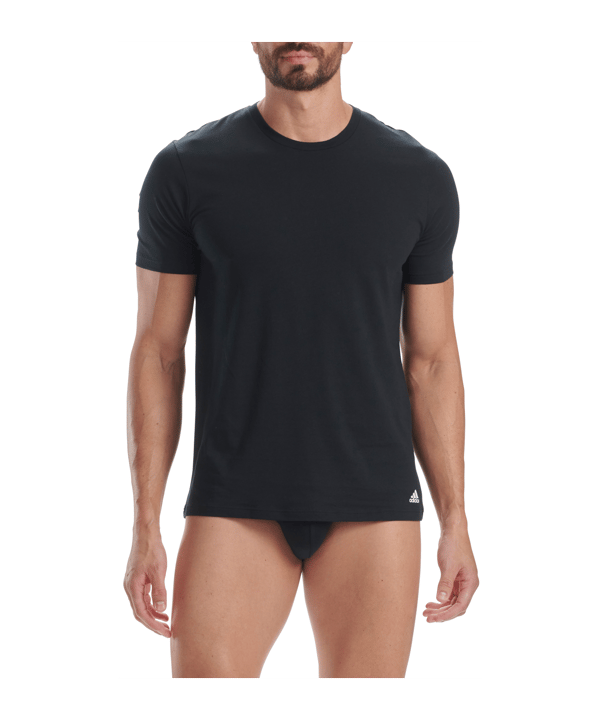 adidas Active Flex Cotton Crew Neck T-Shirt 3er Pack Schwarz F000 - schwarz