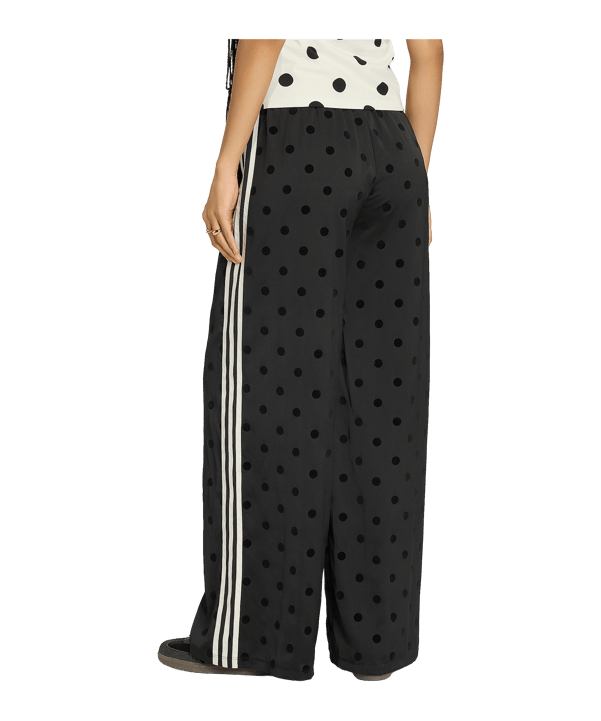 adidas Originals Satin Polka Dots Wide Leg Manguera Donna Nero - nero