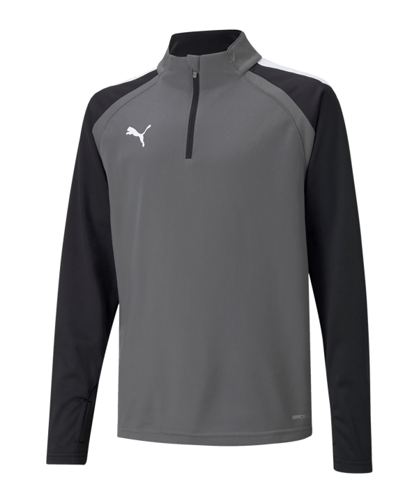 PUMA teamLIGA HalfZip Sweatshirt Kids Grau F13 - grau