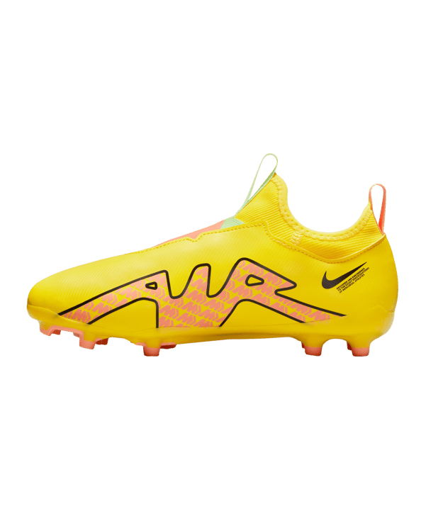 Nike Jr Air Zoom Mercurial Vapor XV Academy FG/MG Kids Lucent Gelb Rosa F780 - gelb