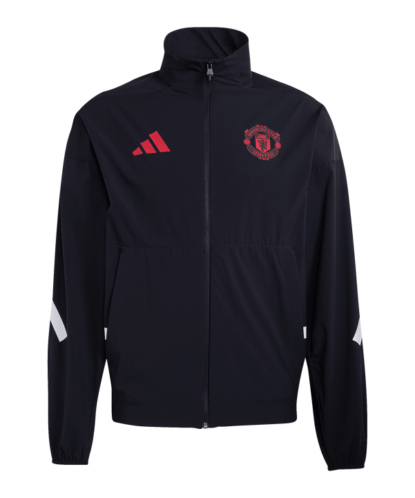 adidas Manchester United Anthem Jacke Kids Schwarz - schwarz