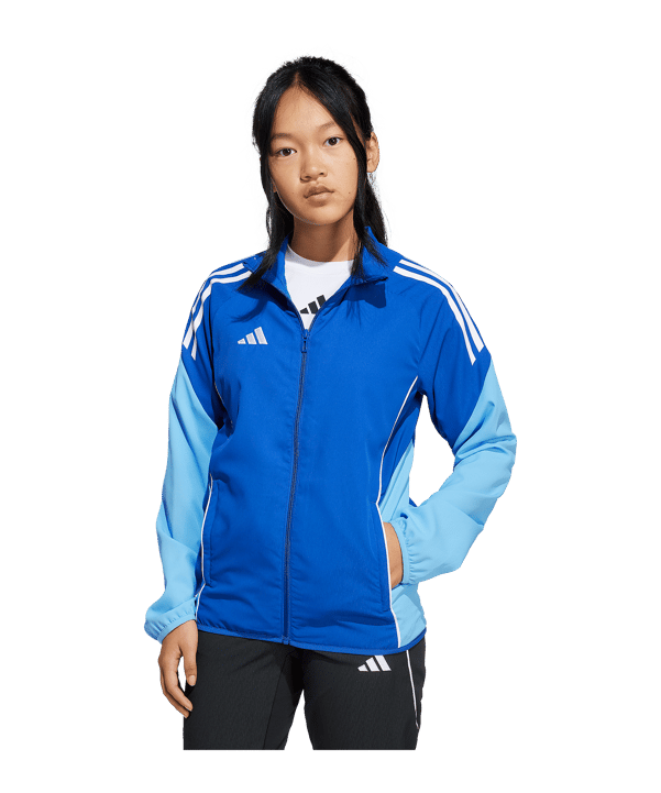 adidas Tiro 25 Competition Präsentationsjacke Kids Blau - blau