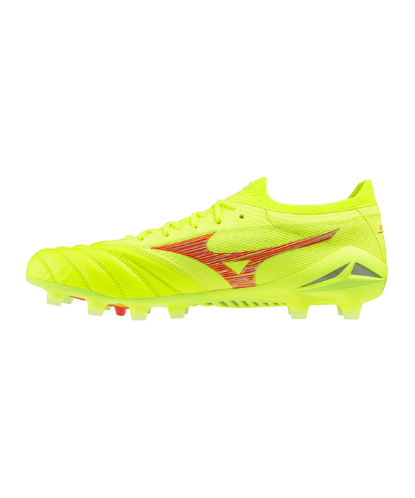 Mizuno Morelia Neo IV Alpha Made in Japan FG Dyna Gelb Rot Gelb F45 - weiss