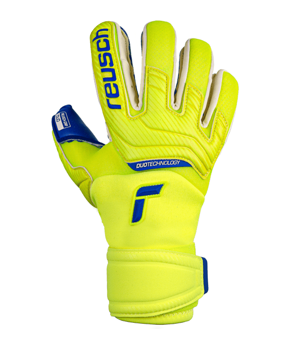 Reusch Attrakt Duo Torwarthandschuhe Gelb Blau F2199 - gelb