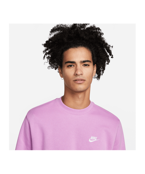 Nike Club Crew Sweatshirt Lila Weiss F591 - lila
