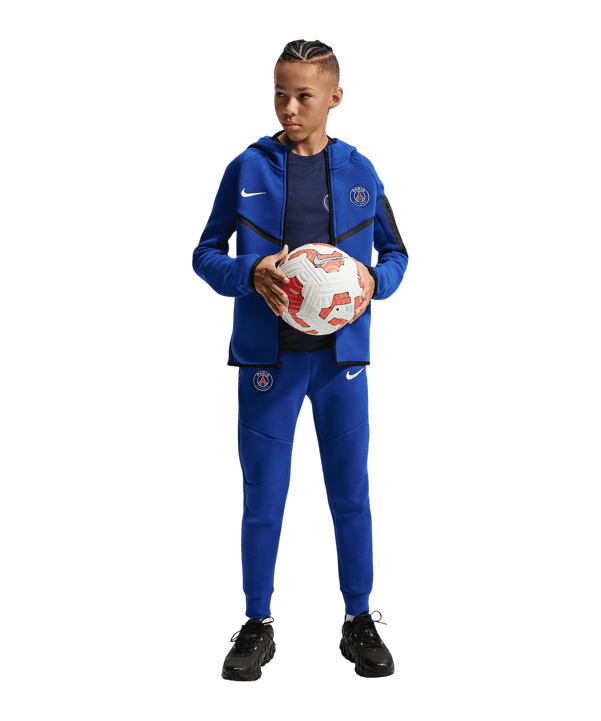 Nike Paris Saint-Germain Tech Fleece Kapuzenjacke Kids Blau F417 - blau