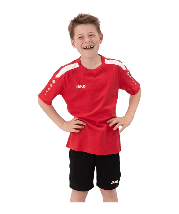 JAKO Power T-Shirt Kids Rot Weiss F100