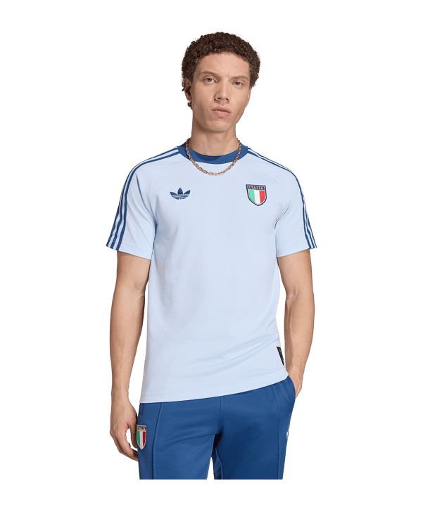 adidas FIGC Italien Originals T-Shirt Blau - blau