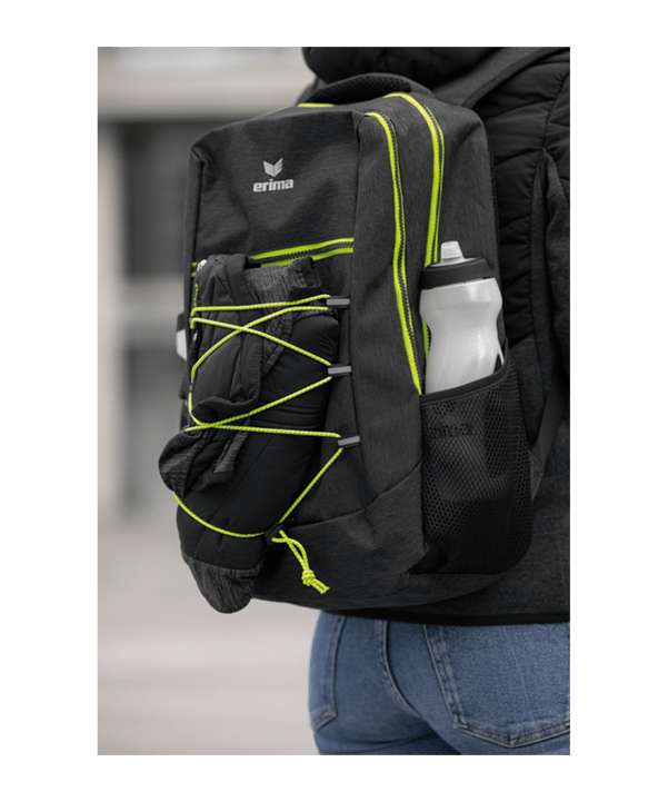 Erima Squad Rucksack Schwarz Gelb - schwarz