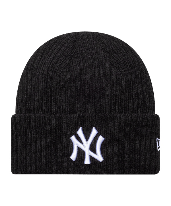 New Era MLB Wide Cuff New York Yankees Beanie Schwarz - schwarz