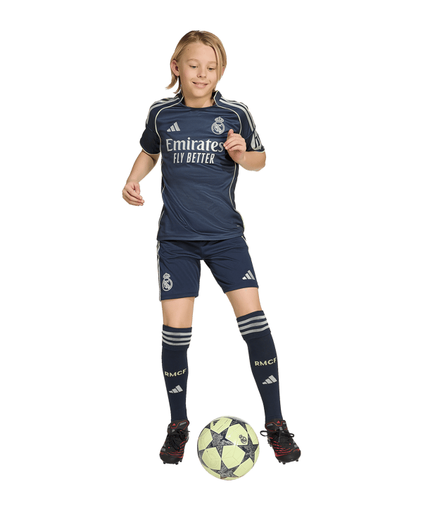 adidas Real Madrid Short Away 2025/2026 Kids Blau - blau