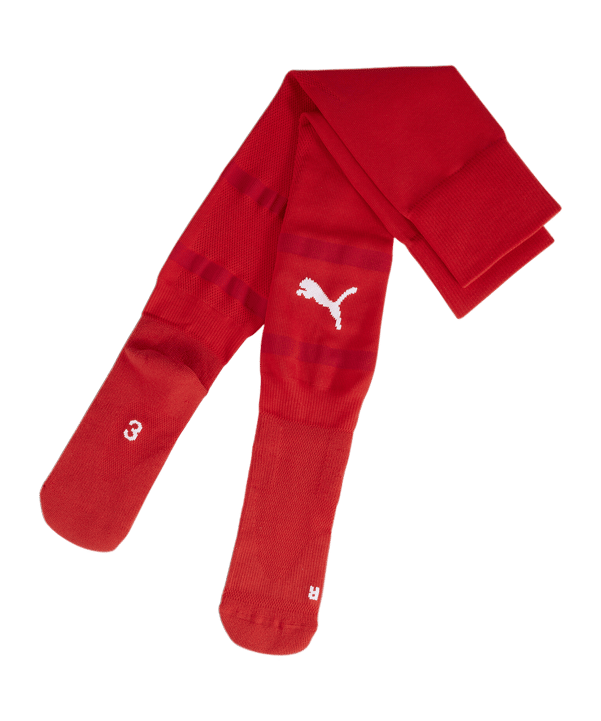 PUMA teamFINAL Strumpfstutzen Rot Weiss F01 - rot