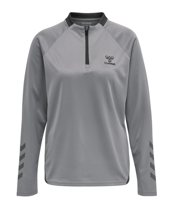 Hummel hmlGG12 HalfZip Sweatshirt Damen F1100 - grau