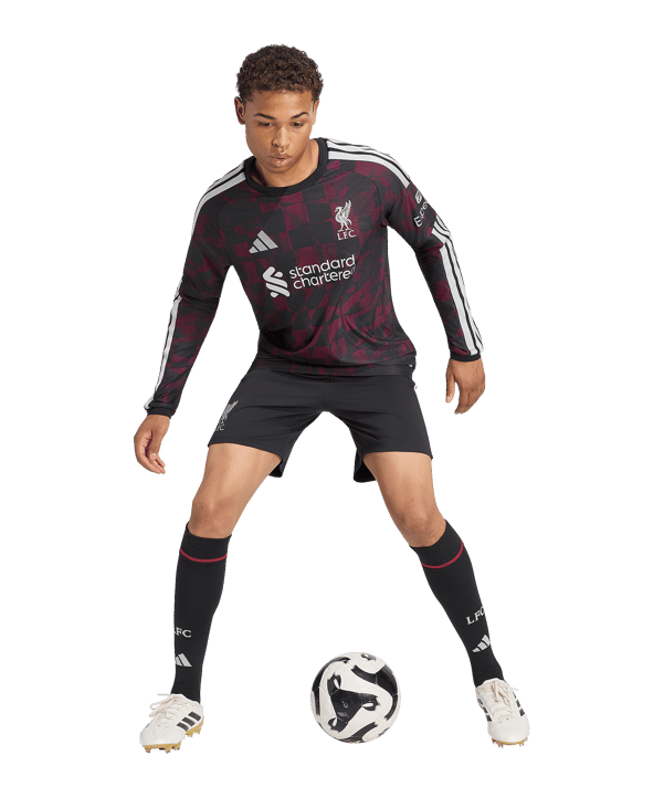 adidas FC Liverpool Authentic Trikot Langarm 3rd 2026/2027 Schwarz - schwarz