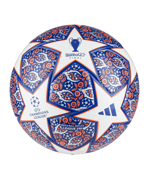 adidas UCL League Istanbul Junior 290g Lightball Weiss Blau Orange - weiss