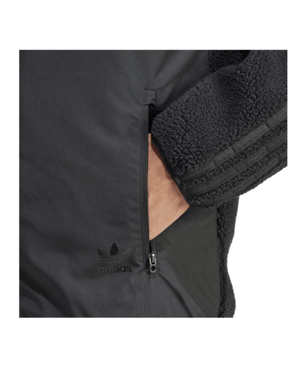 adidas Originals Polar Fleece FullZip Sweatshirt Schwarz - schwarz