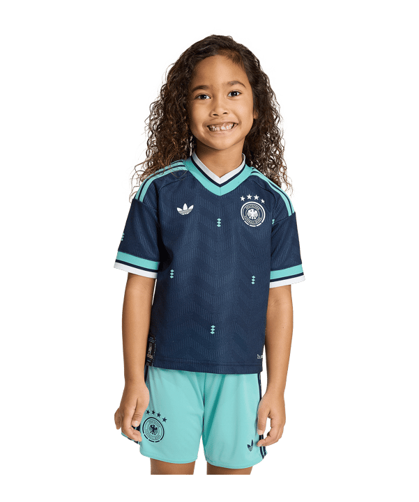 adidas DFB Deutschland Trikot Set Away WM 2026 Kids Blau - blau