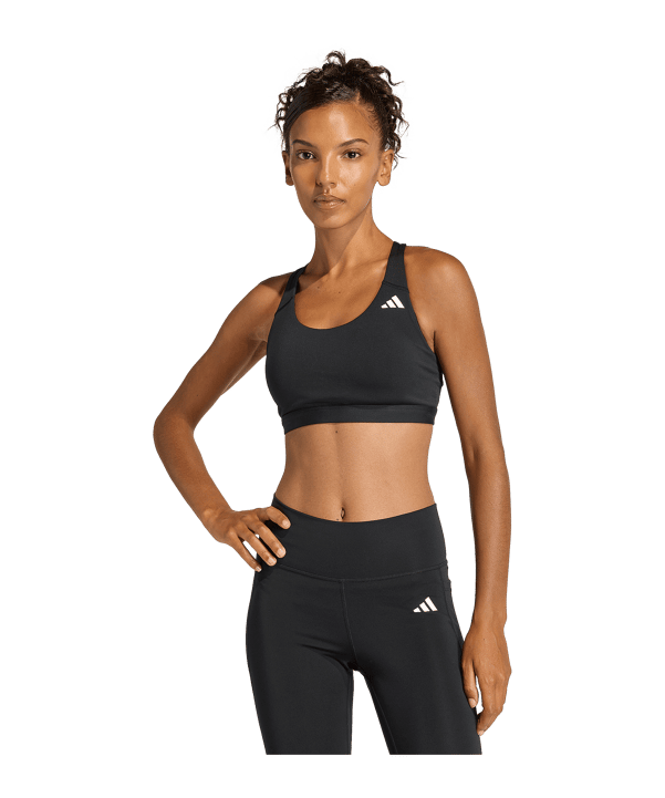 adidas Optime Essentials Workout Sport-BH Damen Schwarz - schwarz