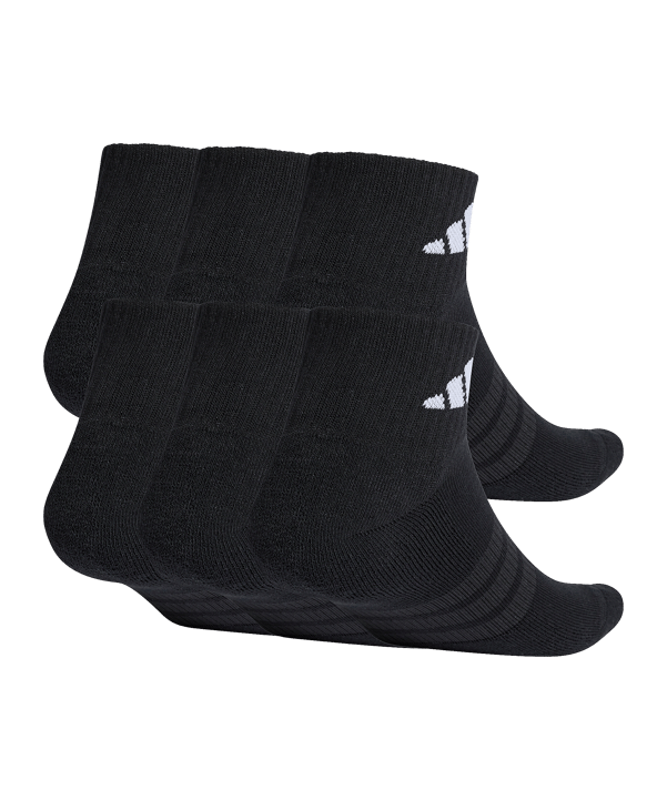 adidas Ankle 6er Pack Socken Schwarz - schwarz