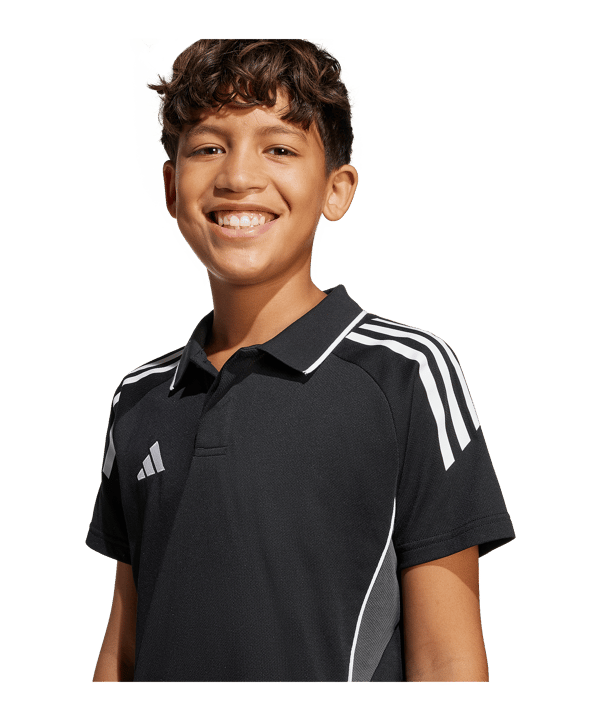 adidas Tiro 25 Competition Polo Kids Schwarz - schwarz