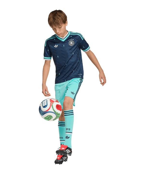adidas DFB Deutschland Short Away WM 2026 Kids Türkis - tuerkis