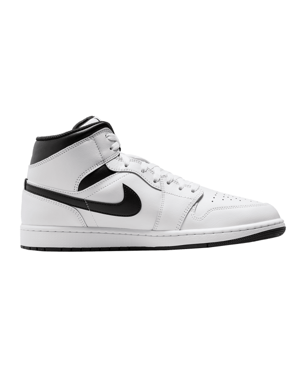 Jordan Air 1 Mid Weiss Schwarz F132 - weiss