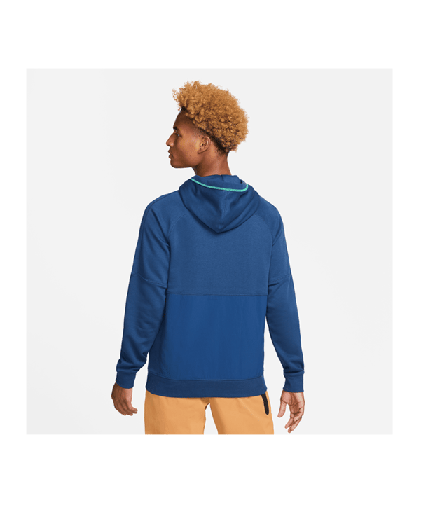 Nike Brasilien Travel Fleece Hoody Blau F490 - blau