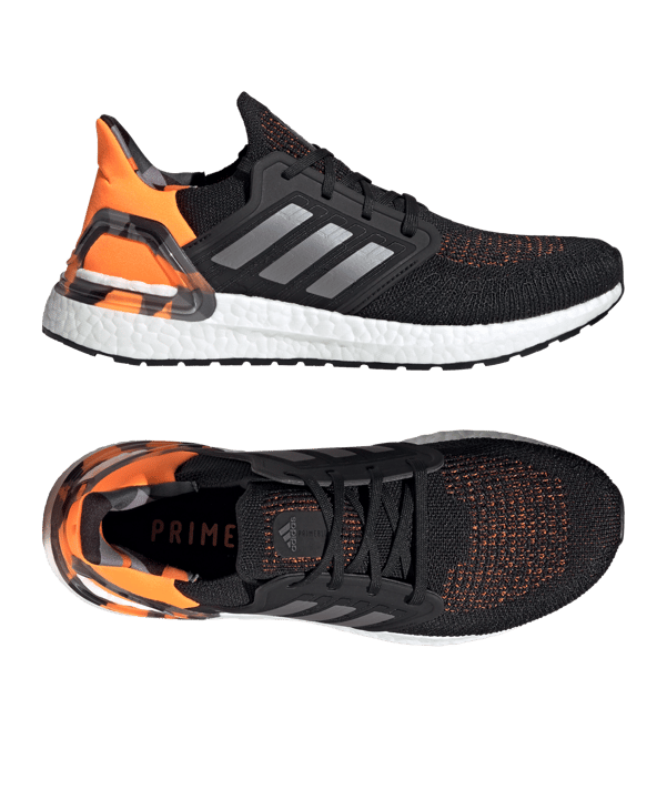 adidas Ultra Boost 20 Running Schwarz Orange - schwarz
