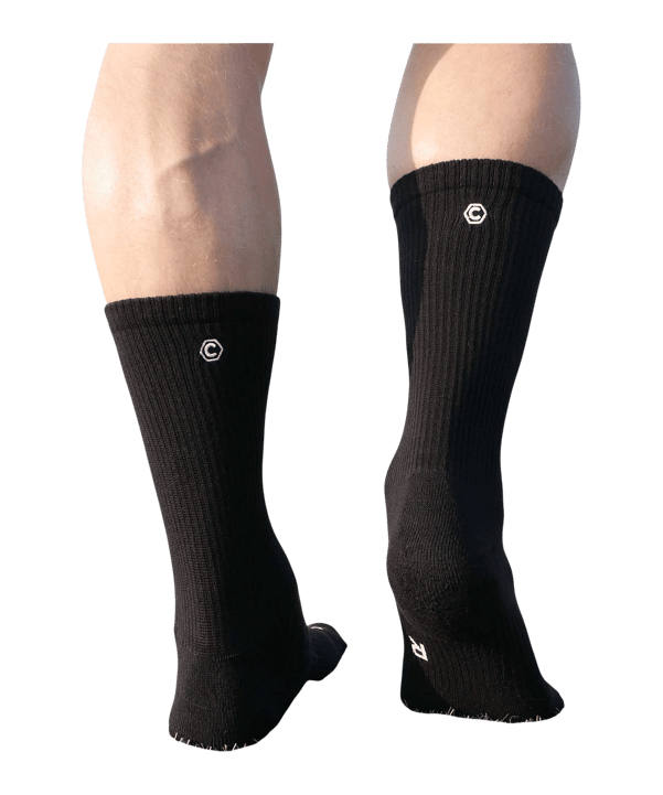 Cawila GEAR Socken PREMIUM CREW Schwarz - schwarz
