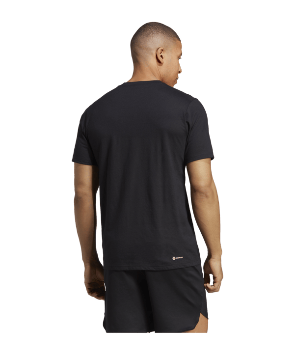 adidas Train Essentials Feelready Logo Training Tee Black - schwarz