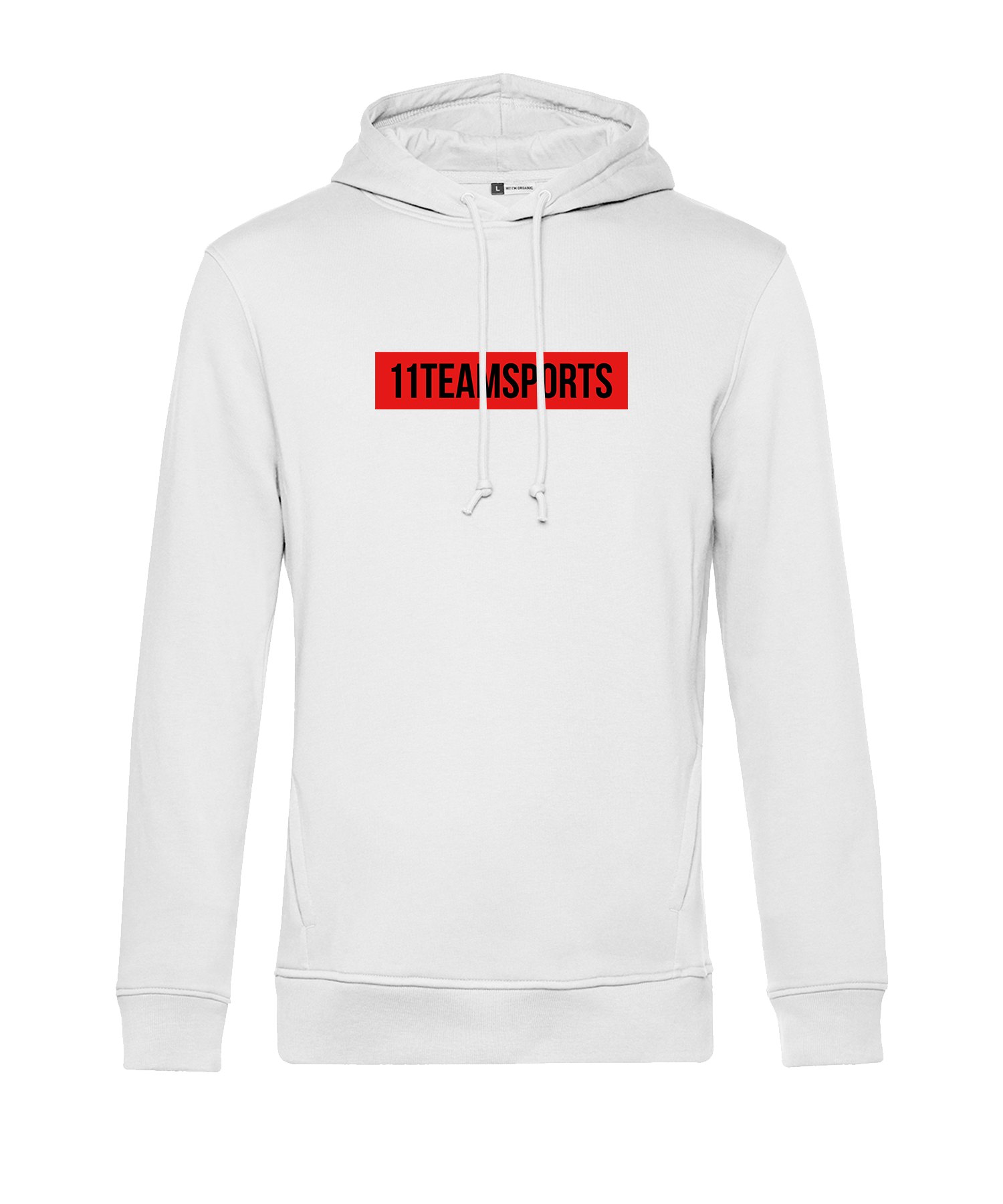 11teamsports Background Hoody Weiss Schwarz