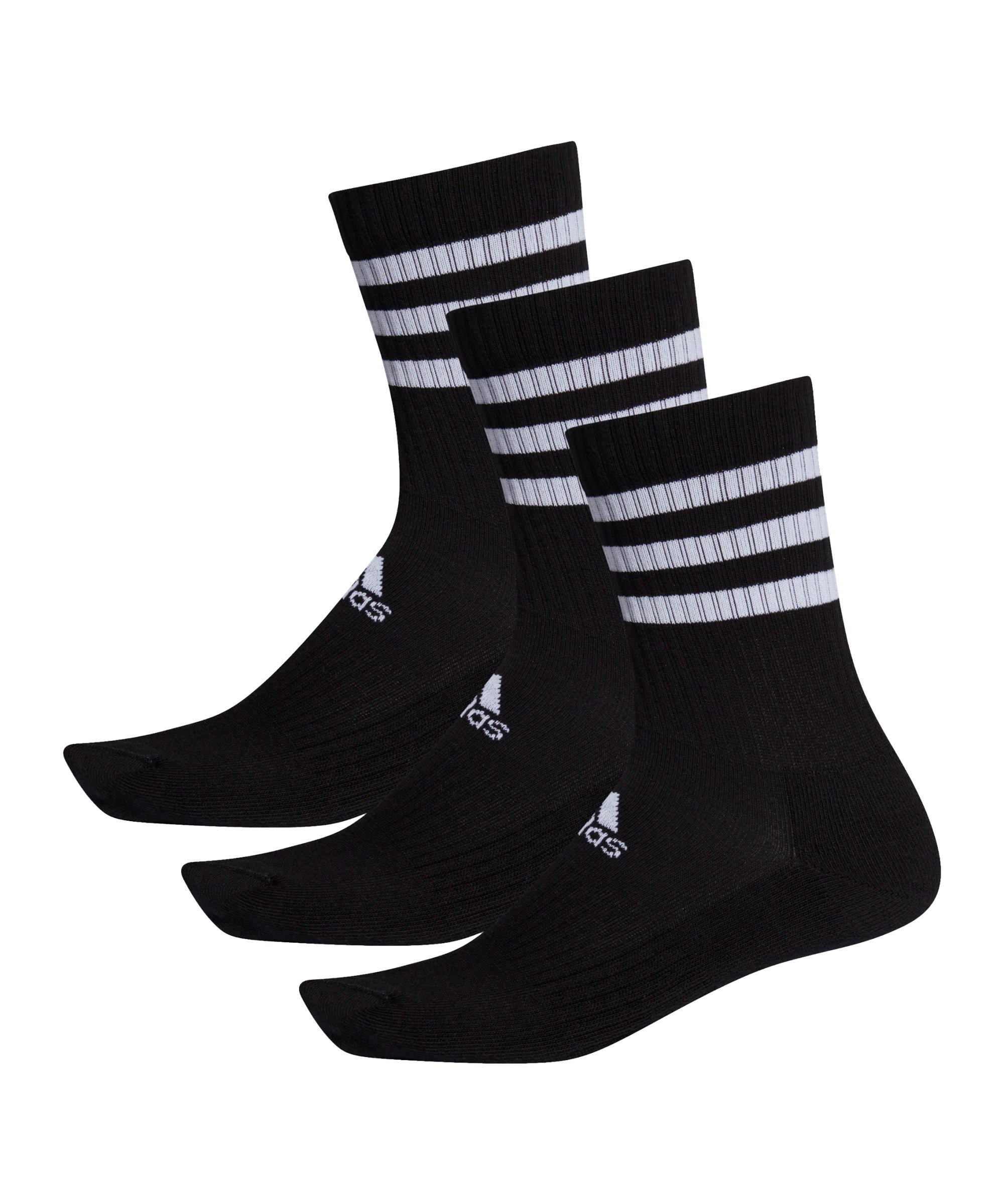 adidas 3S Performance Crew Socken 3er Pack Schwarz