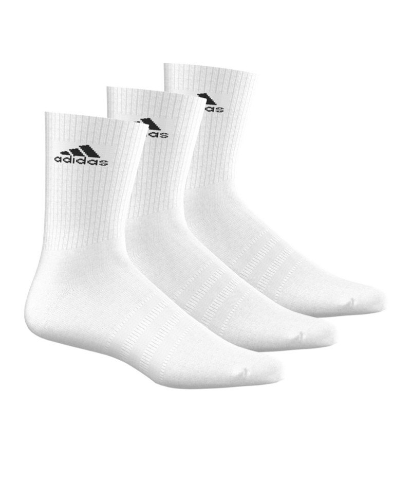adidas 3S Performance Crew Socken 3er Pack Weiss adidas 3S Performance Crew Socken 3er Pack Weiss