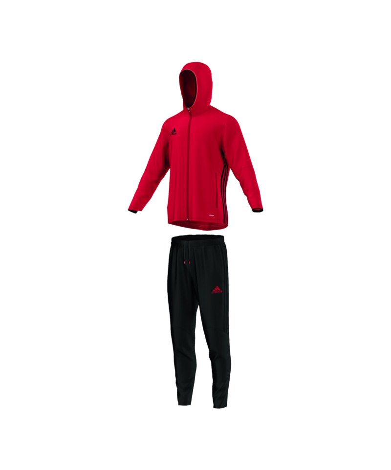 adidas Condivo 16 Präsentationsanzug Rot Schwarz adidas Condivo 16 Präsentationsanzug Rot Schwarz
